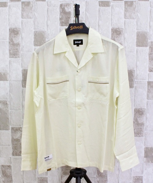 schott（ショット）の「チェーン刺繍 長袖 ボーリングシャツ（シャツ/ブラウス・メンズ・ブラック/ホワイト・XXL/XL/L/M）」の15枚目の写真