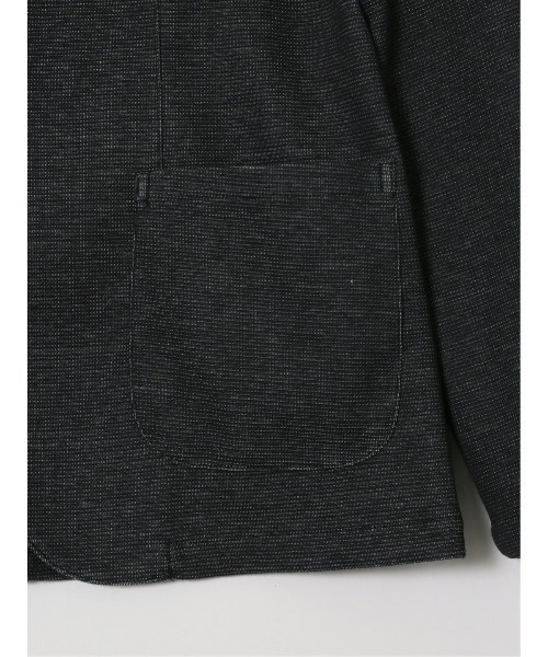 m.f.editorial（エムエフエディトリアル）の「【ハンドウォッシャブル】m.f.エディトリアル メンズ メランジ 裏ボーダー 2ボタンジャケット（カーディガン/ボレロ・メンズ・グレー/ネイビー・MEDIUM/LARGE/X-LARGE）」の13枚目の写真