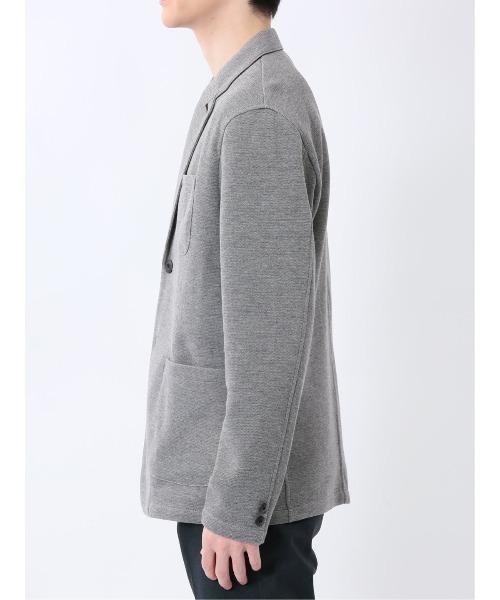 m.f.editorial（エムエフエディトリアル）の「【ハンドウォッシャブル】m.f.エディトリアル メンズ メランジ 裏ボーダー 2ボタンジャケット（カーディガン/ボレロ・メンズ・グレー/ネイビー・MEDIUM/LARGE/X-LARGE）」の21枚目の写真