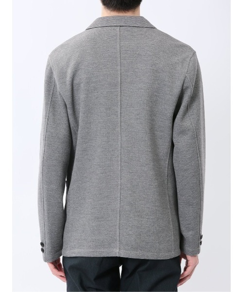 m.f.editorial（エムエフエディトリアル）の「【ハンドウォッシャブル】m.f.エディトリアル メンズ メランジ 裏ボーダー 2ボタンジャケット（カーディガン/ボレロ・メンズ・グレー/ネイビー・MEDIUM/LARGE/X-LARGE）」の20枚目の写真