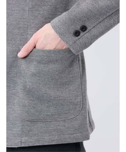 m.f.editorial（エムエフエディトリアル）の「【ハンドウォッシャブル】m.f.エディトリアル メンズ メランジ 裏ボーダー 2ボタンジャケット（カーディガン/ボレロ・メンズ・グレー/ネイビー・MEDIUM/LARGE/X-LARGE）」の18枚目の写真