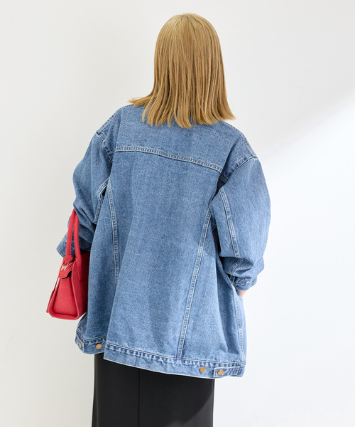 B.C STOCK(ベーセーストック)の「ウォッシャブル / DU JOUR/デュ ジュール RIDING JEAN JACKET(デニムジャケット・レディース・ブルー・FREE)」の11枚目の写真