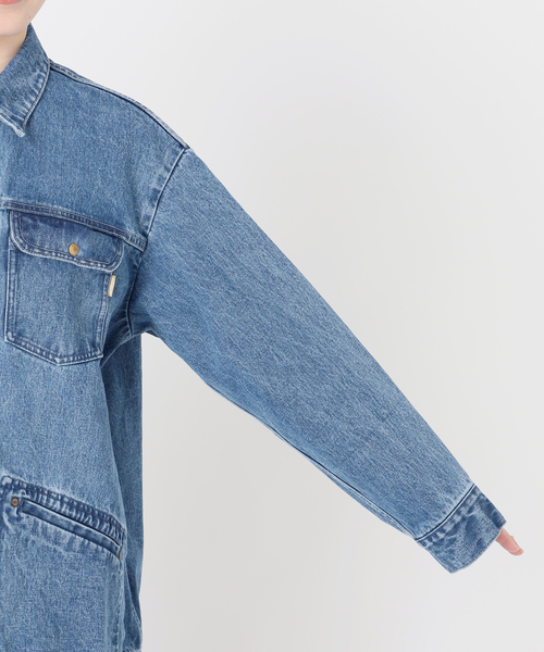 B.C STOCK(ベーセーストック)の「ウォッシャブル / DU JOUR/デュ ジュール RIDING JEAN JACKET(デニムジャケット・レディース・ブルー・FREE)」の19枚目の写真