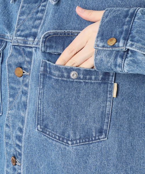 B.C STOCK(ベーセーストック)の「ウォッシャブル / DU JOUR/デュ ジュール RIDING JEAN JACKET(デニムジャケット・レディース・ブルー・FREE)」の20枚目の写真