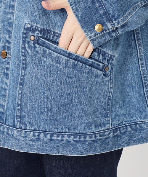 B.C STOCK(ベーセーストック)の「ウォッシャブル / DU JOUR/デュ ジュール RIDING JEAN JACKET(デニムジャケット・レディース・ブルー・FREE)」の21枚目の写真