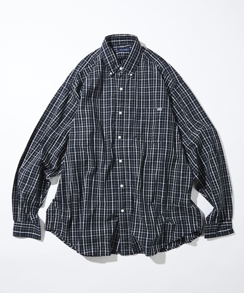 NAUTICA（ノーティカ）の「NAUTICA/ノーティカ Washed Broad Tattersall L/S Shirts/ウォッシュド ブロード タッタソール ロングスリーブシャツ（シャツ/ブラウス・メンズ・ブラック/オフホワイト・MEDIUM/LARGE/X-LARGE）」の3枚目の写真
