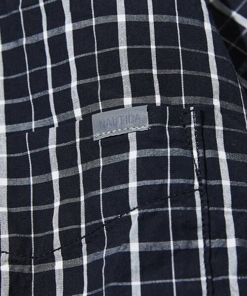 NAUTICA（ノーティカ）の「NAUTICA/ノーティカ Washed Broad Tattersall L/S Shirts/ウォッシュド ブロード タッタソール ロングスリーブシャツ（シャツ/ブラウス・メンズ・ブラック/オフホワイト・MEDIUM/LARGE/X-LARGE）」の6枚目の写真