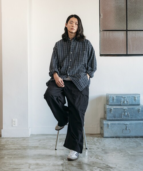 NAUTICA（ノーティカ）の「NAUTICA/ノーティカ Washed Broad Tattersall L/S Shirts/ウォッシュド ブロード タッタソール ロングスリーブシャツ（シャツ/ブラウス・メンズ・ブラック/オフホワイト・MEDIUM/LARGE/X-LARGE）」の12枚目の写真