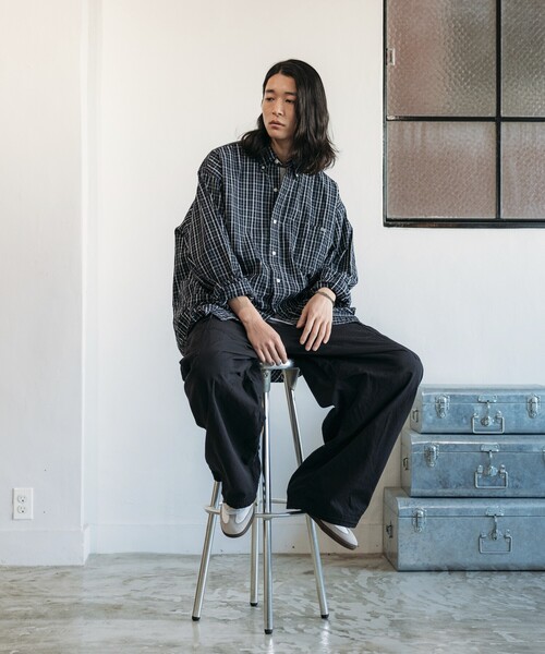 NAUTICA（ノーティカ）の「NAUTICA/ノーティカ Washed Broad Tattersall L/S Shirts/ウォッシュド ブロード タッタソール ロングスリーブシャツ（シャツ/ブラウス・メンズ・ブラック/オフホワイト・MEDIUM/LARGE/X-LARGE）」の13枚目の写真