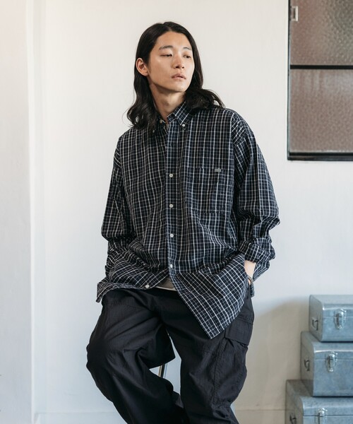 NAUTICA（ノーティカ）の「NAUTICA/ノーティカ Washed Broad Tattersall L/S Shirts/ウォッシュド ブロード タッタソール ロングスリーブシャツ（シャツ/ブラウス・メンズ・ブラック/オフホワイト・MEDIUM/LARGE/X-LARGE）」の15枚目の写真