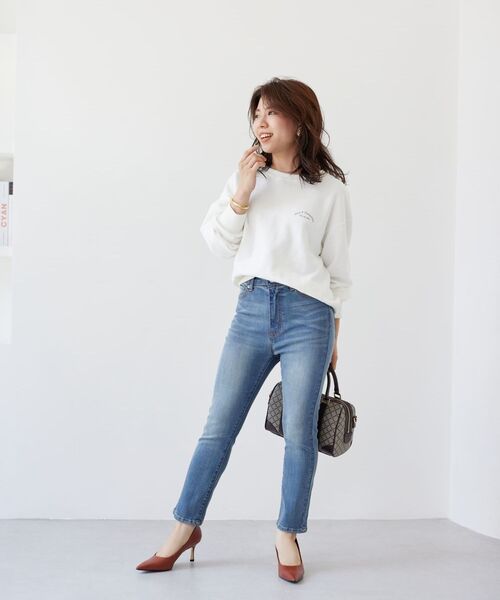 COHINA(コヒナ)の「COHINA DENIM シガレットパンツ 【低身長・小柄女性】(デニムパンツ・レディース・ネイビー/ブルー・S-Short/XXXS/M-Short/XS-Short)」の15枚目の写真