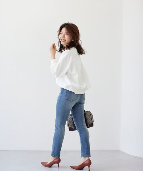 COHINA(コヒナ)の「COHINA DENIM シガレットパンツ 【低身長・小柄女性】(デニムパンツ・レディース・ネイビー/ブルー・S-Short/XXXS/M-Short/XS-Short)」の16枚目の写真