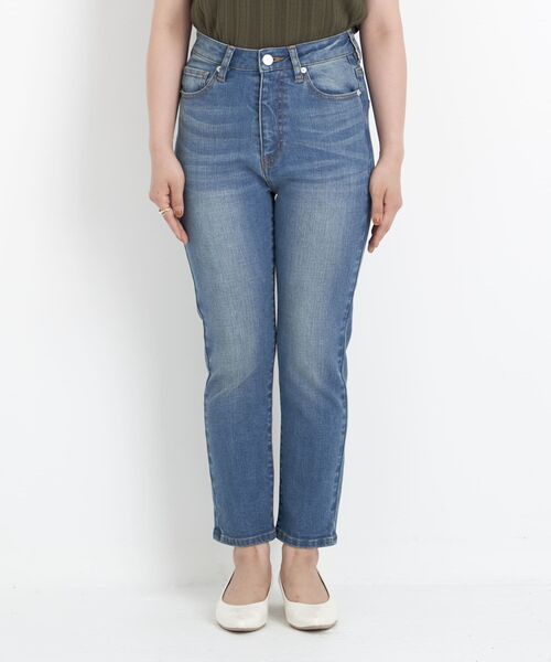 COHINA(コヒナ)の「COHINA DENIM シガレットパンツ 【低身長・小柄女性】(デニムパンツ・レディース・ネイビー/ブルー・S-Short/XXXS/M-Short/XS-Short)」の3枚目の写真