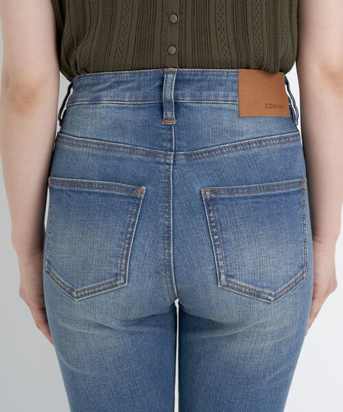 COHINA(コヒナ)の「COHINA DENIM シガレットパンツ 【低身長・小柄女性】(デニムパンツ・レディース・ネイビー/ブルー・S-Short/XXXS/M-Short/XS-Short)」の6枚目の写真