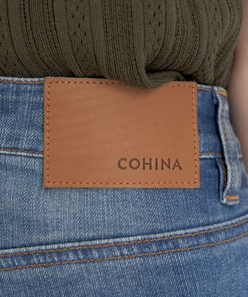 COHINA(コヒナ)の「COHINA DENIM シガレットパンツ 【低身長・小柄女性】(デニムパンツ・レディース・ネイビー/ブルー・S-Short/XXXS/M-Short/XS-Short)」の7枚目の写真
