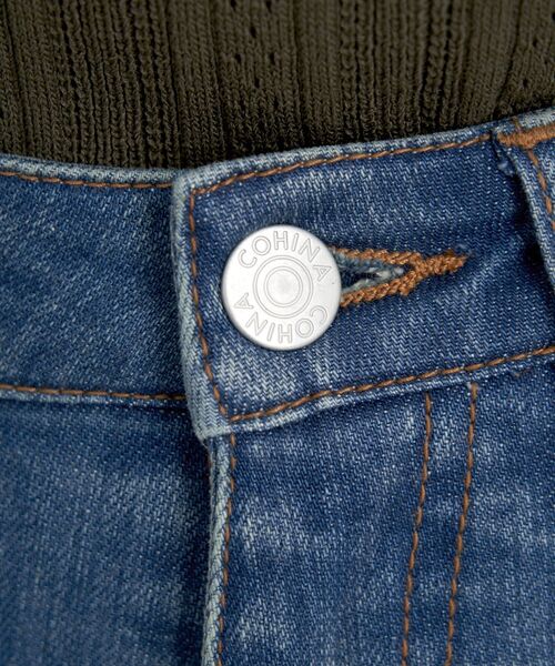 COHINA(コヒナ)の「COHINA DENIM シガレットパンツ 【低身長・小柄女性】(デニムパンツ・レディース・ネイビー/ブルー・S-Short/XXXS/M-Short/XS-Short)」の9枚目の写真