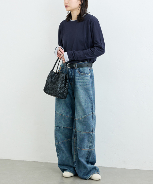 JOURNAL STANDARD(ジャーナルスタンダード)の「《追加2》クルーネックシアーロングTシャツ(Tシャツ/カットソー・レディース・ホワイト/ベージュ/ネイビー/ブラウン/ピンク・FREE)」の18枚目の写真