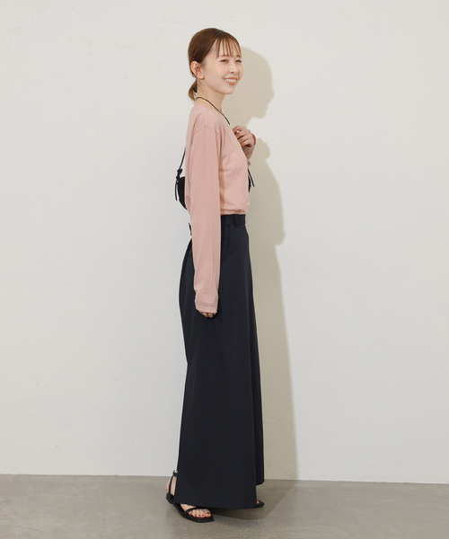 JOURNAL STANDARD(ジャーナルスタンダード)の「《追加2》クルーネックシアーロングTシャツ(Tシャツ/カットソー・レディース・ホワイト/ベージュ/ネイビー/ブラウン/ピンク・FREE)」の22枚目の写真