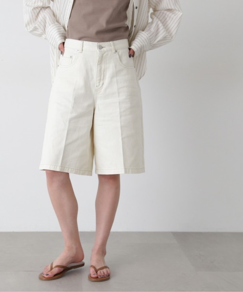 N.（N. Natural Beauty Basic）（エヌエヌナチュラルビューティーベーシック）の「【PS/低身長サイズ】ハーフパンツ（その他パンツ・レディース・ネイビー/オフホワイト・MEDIUM/P/S）」の14枚目の写真