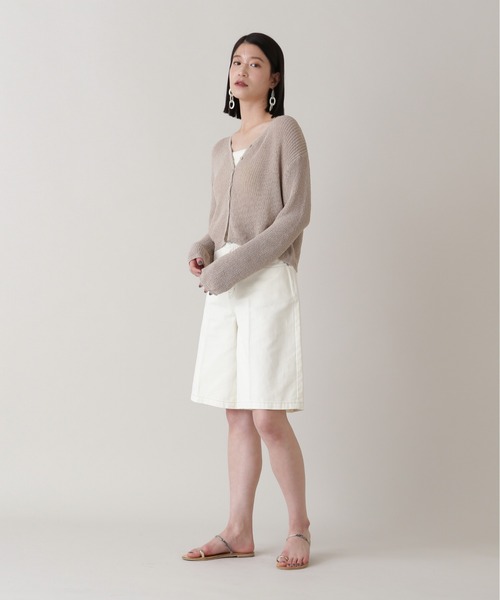 N.（N. Natural Beauty Basic）（エヌエヌナチュラルビューティーベーシック）の「【PS/低身長サイズ】ハーフパンツ（その他パンツ・レディース・ネイビー/オフホワイト・MEDIUM/P/S）」の12枚目の写真