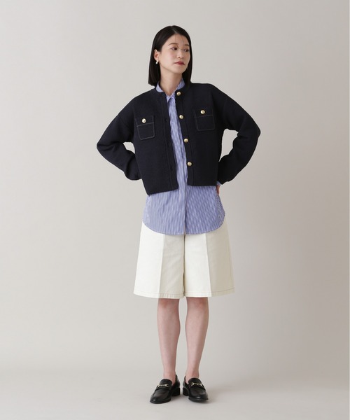 N.（N. Natural Beauty Basic）（エヌエヌナチュラルビューティーベーシック）の「【PS/低身長サイズ】ハーフパンツ（その他パンツ・レディース・ネイビー/オフホワイト・MEDIUM/P/S）」の17枚目の写真