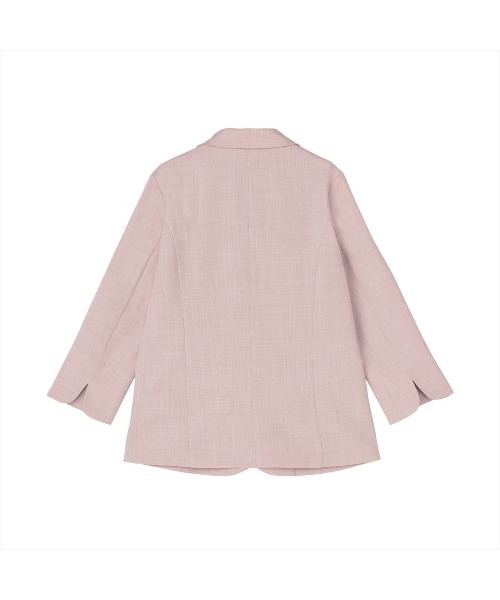 TOKYO SHIRTS（トウキョウシャツ）の「麻混ジャケット 七分袖 ブラック レディース（テーラードジャケット・レディース・ブラック/ピンク/ベージュ・M/L/LL）」の21枚目の写真