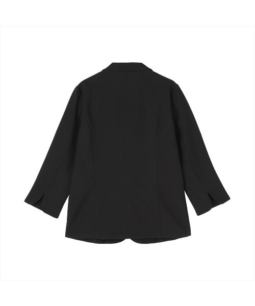 美品☆JOURNAL STANDARD ブラック テーラードジャケット 半袖 麻混ジャケット 七分袖 ブラック レディース（テーラード