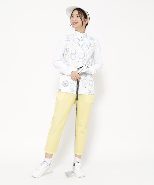 adabat(アダバット)の「UVカット/接触冷感 クールタッチストレッチクロップドパンツ(その他パンツ・レディース・イエロー系その他3・42/40/38/36)」の6枚目の写真