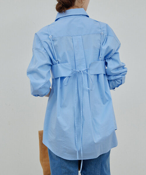 GALLARDAGALANTE（ガリャルダガランテ）の「レイヤードシャツ（シャツ/ブラウス・レディース・ブラック系その他2/サックスブルー・FREE）」の13枚目の写真