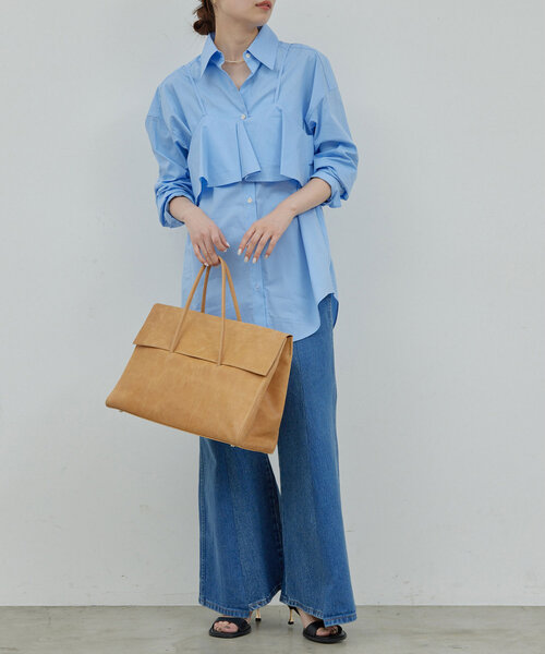 GALLARDAGALANTE（ガリャルダガランテ）の「レイヤードシャツ（シャツ/ブラウス・レディース・ブラック系その他2/サックスブルー・FREE）」の11枚目の写真