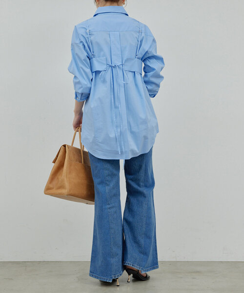 GALLARDAGALANTE（ガリャルダガランテ）の「レイヤードシャツ（シャツ/ブラウス・レディース・ブラック系その他2/サックスブルー・FREE）」の9枚目の写真