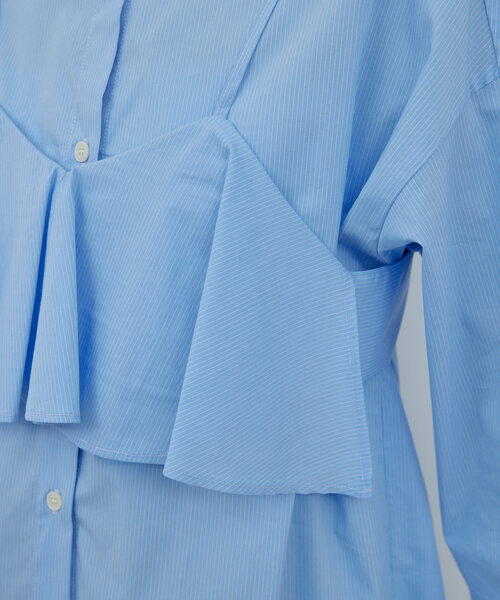 GALLARDAGALANTE（ガリャルダガランテ）の「レイヤードシャツ（シャツ/ブラウス・レディース・ブラック系その他2/サックスブルー・FREE）」の4枚目の写真