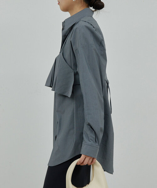 GALLARDAGALANTE（ガリャルダガランテ）の「レイヤードシャツ（シャツ/ブラウス・レディース・ブラック系その他2/サックスブルー・FREE）」の21枚目の写真