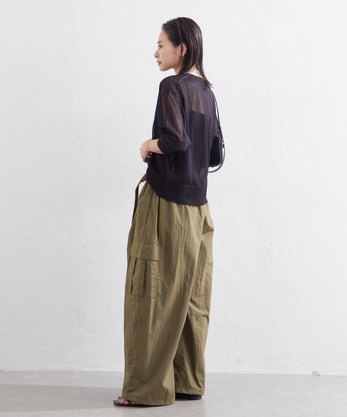 JOURNAL STANDARD（ジャーナルスタンダード）の「Nylon Belted ミリタリーパンツ（カーゴパンツ・レディース・アイボリー/カーキ・FREE）」の12枚目の写真