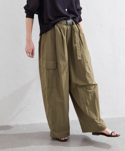 JOURNAL STANDARD（ジャーナルスタンダード）の「Nylon Belted ミリタリーパンツ（カーゴパンツ・レディース・アイボリー/カーキ・FREE）」の16枚目の写真