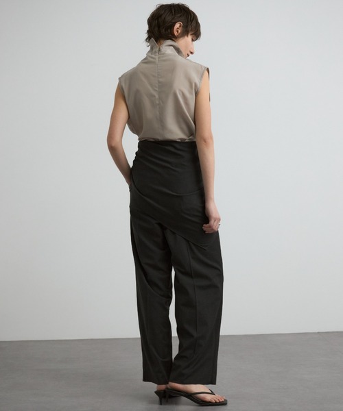 CREDONA（クレドナ）の「DRAPE STITCH SHIRTS/ドレープステッチシャツ（シャツ/ブラウス・レディース・ベージュ/ネイビー/ホワイト・FREE）」の14枚目の写真