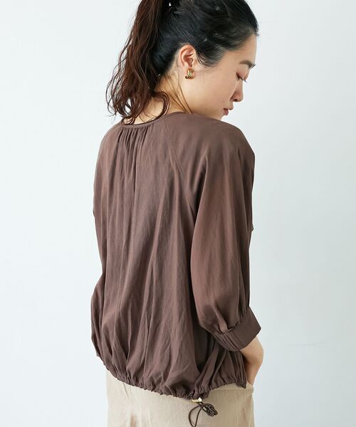 le.coeur blanc（ルクールブラン）の「《手洗い可能》ダブルポケットシアーブルゾン（ブルゾン・レディース・アイボリー/ブラック/ブラウン・38）」の13枚目の写真