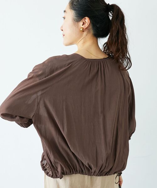 le.coeur blanc（ルクールブラン）の「《手洗い可能》ダブルポケットシアーブルゾン（ブルゾン・レディース・アイボリー/ブラック/ブラウン・38）」の14枚目の写真