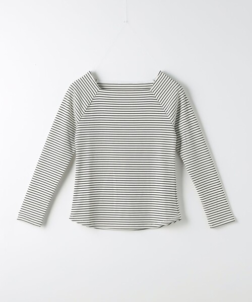 green label relaxing（グリーンレーベルリラクシング）の「ニットライク スクエアネック プルオーバー カットソー（Tシャツ/カットソー・レディース・ブラック/オフホワイト/コバルトブルー/その他1・FREE）」の4枚目の写真