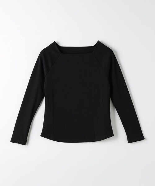 green label relaxing（グリーンレーベルリラクシング）の「ニットライク スクエアネック プルオーバー カットソー（Tシャツ/カットソー・レディース・ブラック/オフホワイト/コバルトブルー/その他1・FREE）」の2枚目の写真