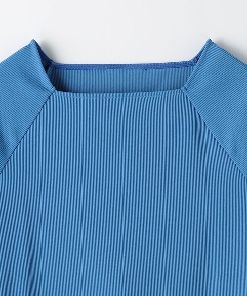 green label relaxing（グリーンレーベルリラクシング）の「ニットライク スクエアネック プルオーバー カットソー（Tシャツ/カットソー・レディース・ブラック/オフホワイト/コバルトブルー/その他1・FREE）」の6枚目の写真