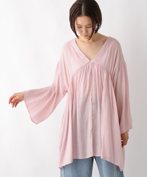 【新品未使用】アメノチハレ チュニックワンピース セール】サラキレポンチョチュニックSS 290265（チュニック