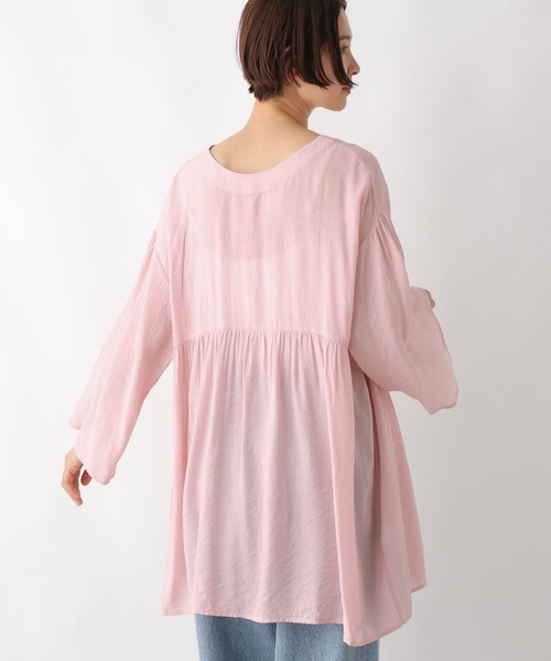 LEPSIM（レプシィム）の「2WAYギャザーチュニックワンピース　319402（チュニック・レディース・ブラック/アイボリー/ライトブルー/ライトピンク・FREE）」の22枚目の写真