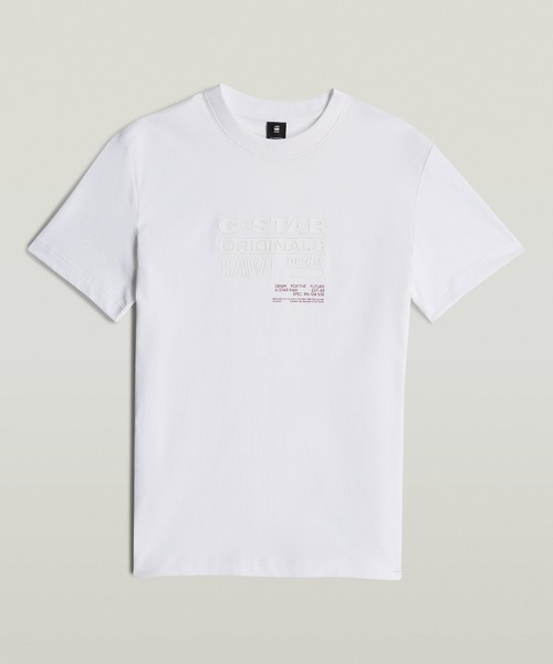 G-STAR(ジースター)の「ORIGINALS T-SHIRT/ブランドロゴTシャツ(Tシャツ/カットソー・メンズ・ダークブラック/ホワイト・X-SMALL/SMALL/MEDIUM/LARGE/X-LARGE)」の1枚目の写真