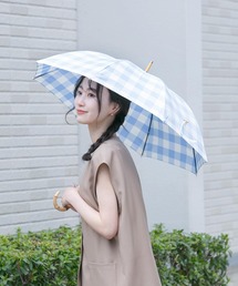 SMELLY | because ギンガムチェックバンブー長傘(長傘)