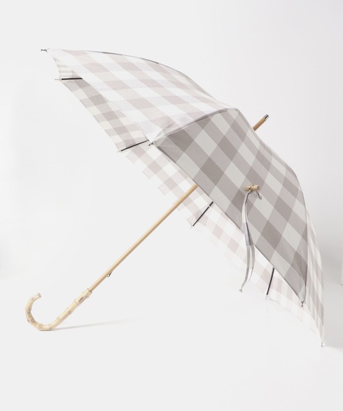 SMELLY（スメリー）の「because　ギンガムチェックバンブー長傘（長傘・レディース・グレー系その他/ブルー系その他・FREE）」の14枚目の写真