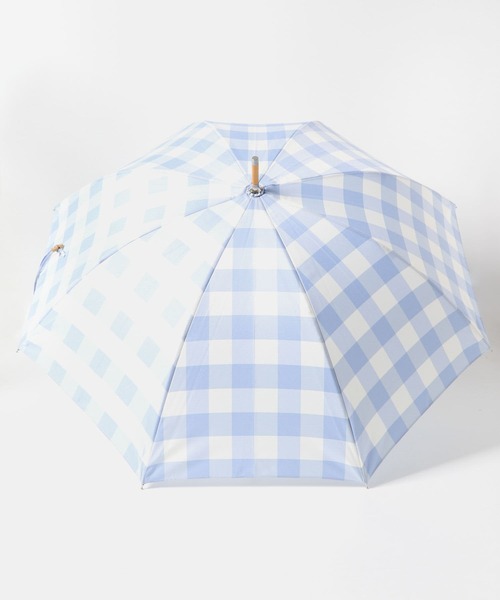 SMELLY（スメリー）の「because　ギンガムチェックバンブー長傘（長傘・レディース・グレー系その他/ブルー系その他・FREE）」の16枚目の写真