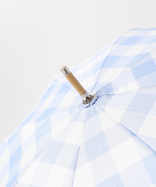 SMELLY（スメリー）の「because　ギンガムチェックバンブー長傘（長傘・レディース・グレー系その他/ブルー系その他・FREE）」の17枚目の写真