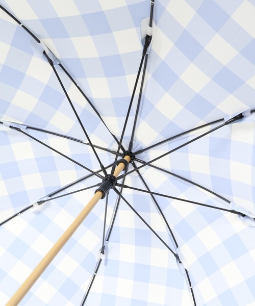 SMELLY（スメリー）の「because　ギンガムチェックバンブー長傘（長傘・レディース・グレー系その他/ブルー系その他・FREE）」の18枚目の写真