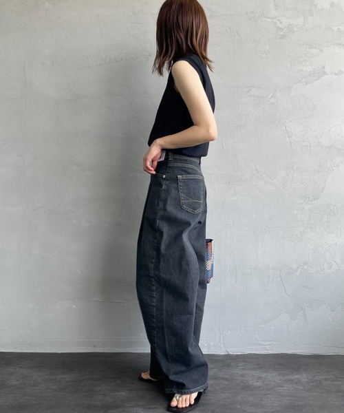 Husqvarna デニム SOMETHING HANAタックカーブデニムパンツ|SOMETHING|サムシング